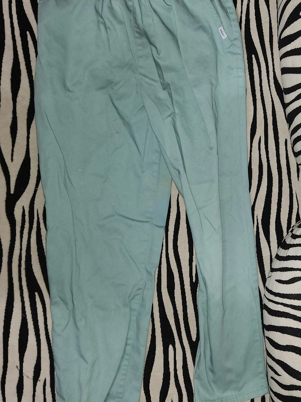 Light Mint Green Pants W/Elastic Waist 10P